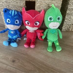 Plush PJ Masks Toy Set - Catboy, Owlette, and Gekko 9 inch